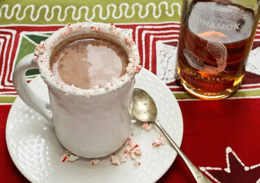 Peppermint-rimmed Hot Cocoa